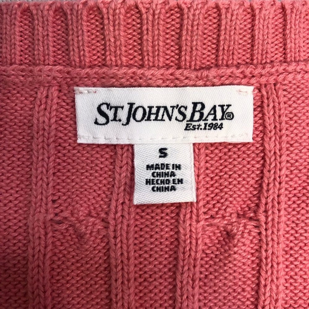 St Johns Bay pink cable-knit sweater, size S - Picture 4 of 6